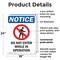 Signmission Do Not Enter While OSHA Notice Sign, Plastic, 18in W x 24in L, 2PK OS-2PACK-NS-P-1824-V-11257 - alternate 4